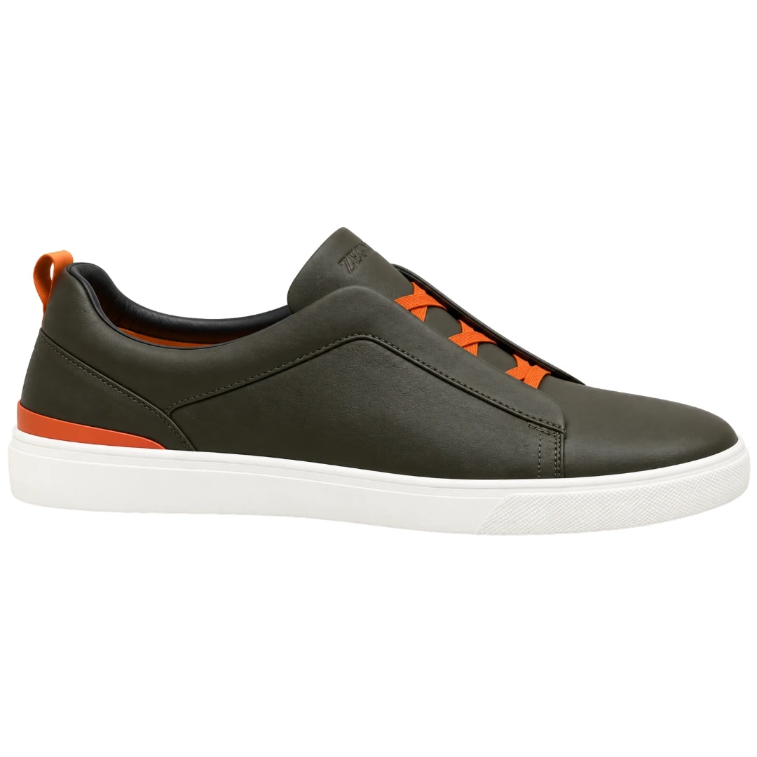 Zegna Footwear | Triple Stitch Black/Brown