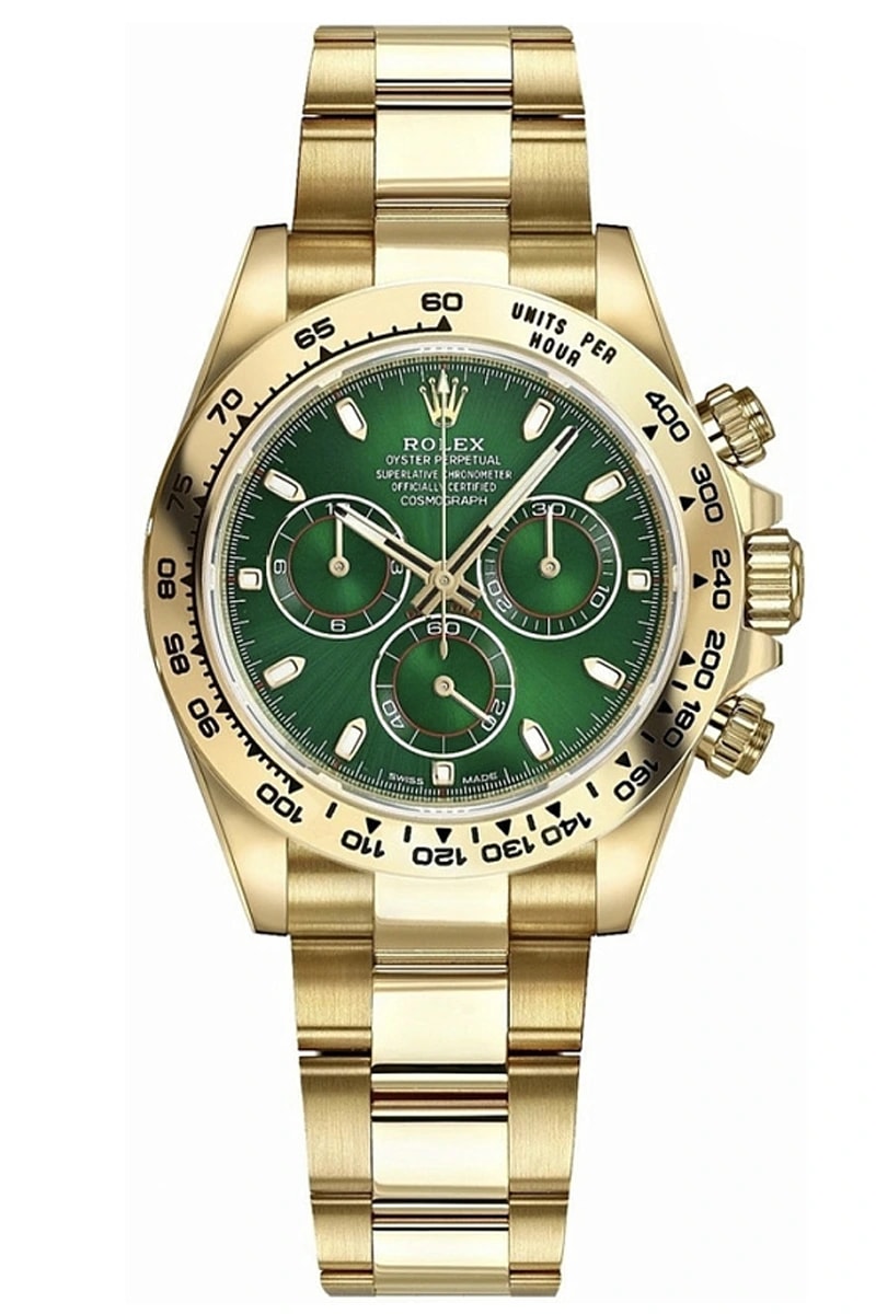 Rolex Daytona – 116508 Yellow Gold Green Dial