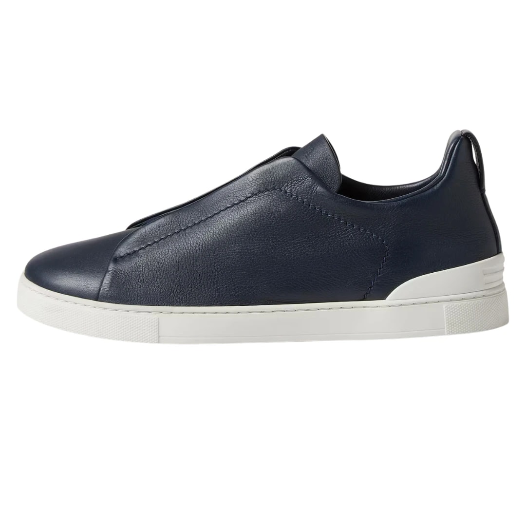 Zegna Footwear | Triple Stitch Sneakers Blue