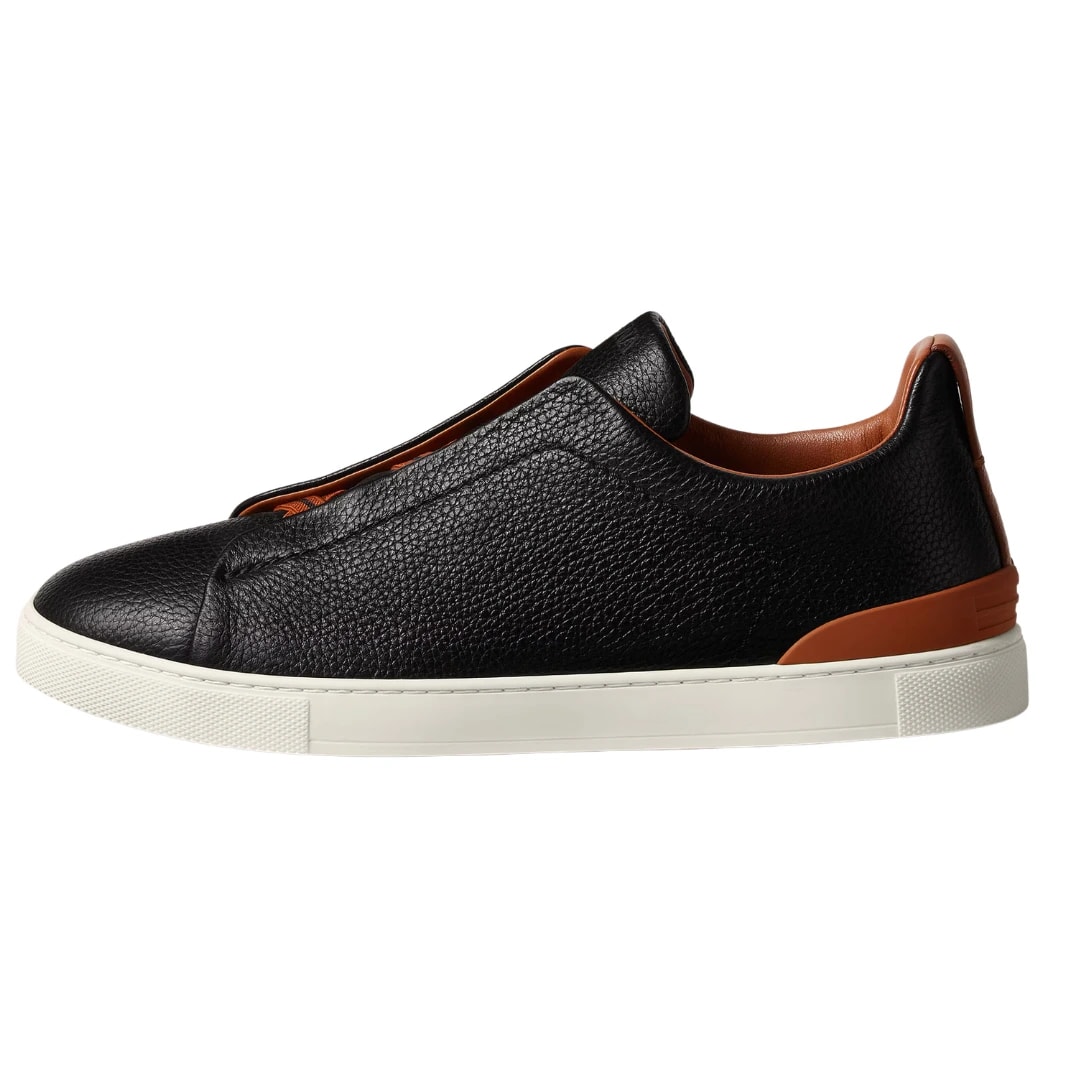 Zegna Sneakers | Triple Stitch Black (SH-ZEG-046-36)