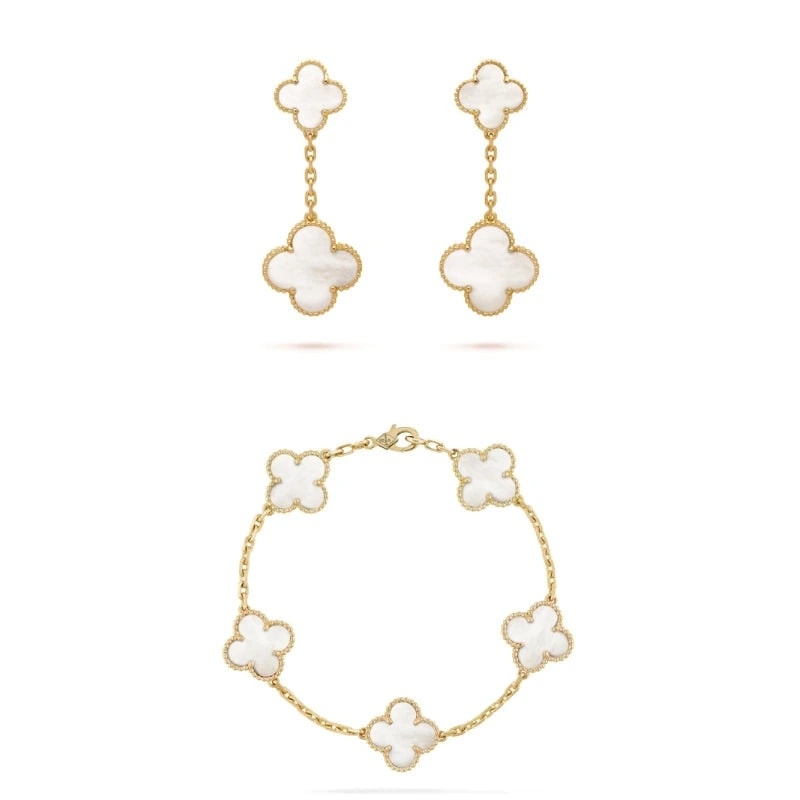 Van Cleef Alhambra Set | Bracelet & Earrings (6562541-502802471)