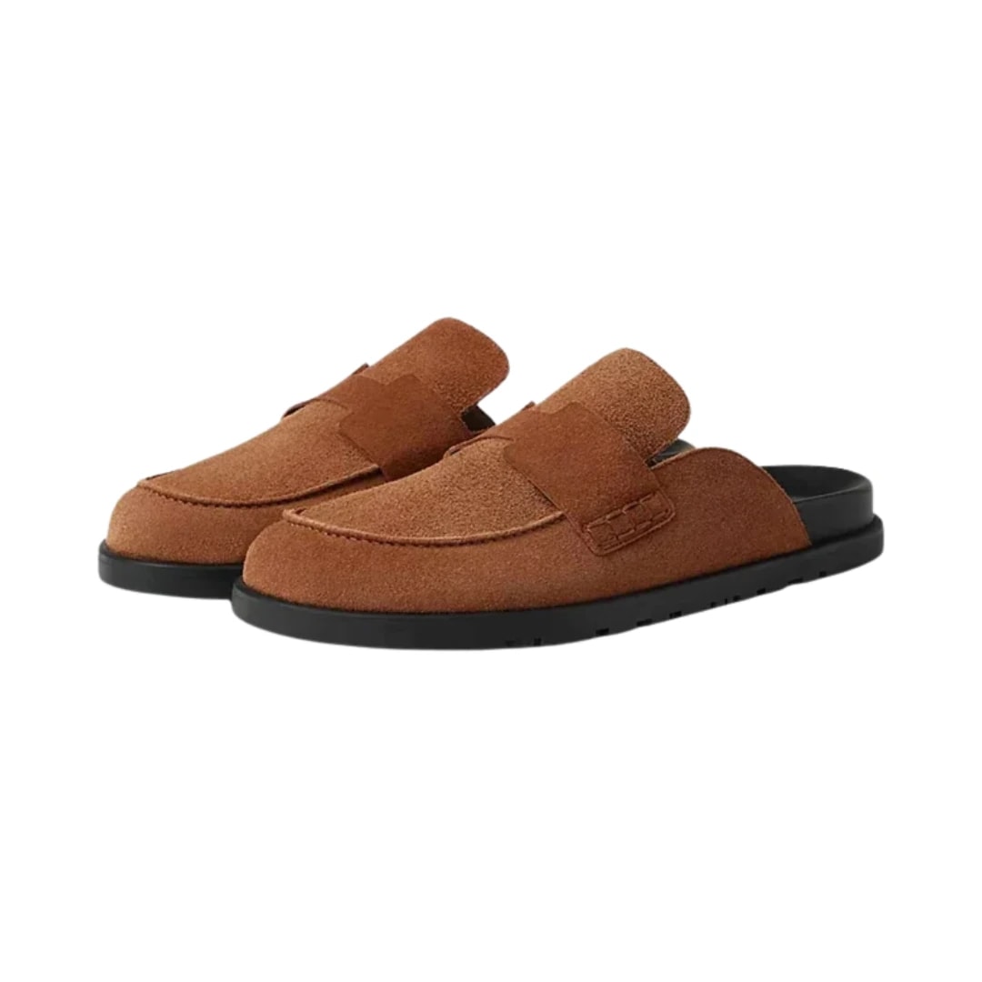 Hermès Footwear | Go Mules Suede Brown