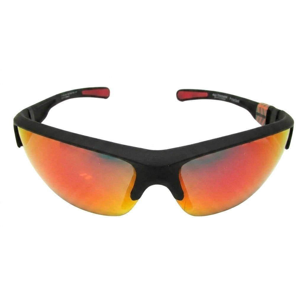 Prada Linea Rossa Sunglasses Wrap Frame – Orange Pink Mirror Lens