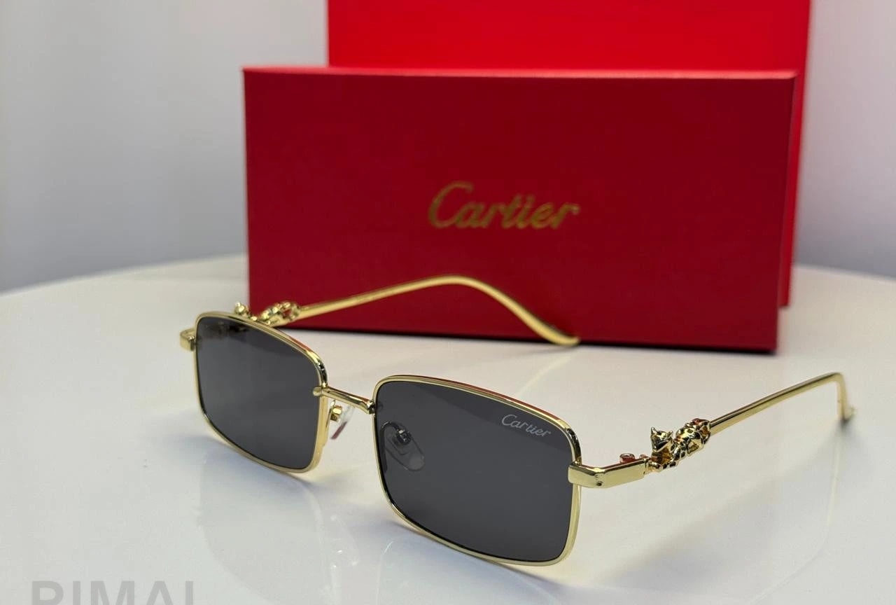 كارتييه | نظارة شمسية Panthère de Cartier – ذهبي / بني