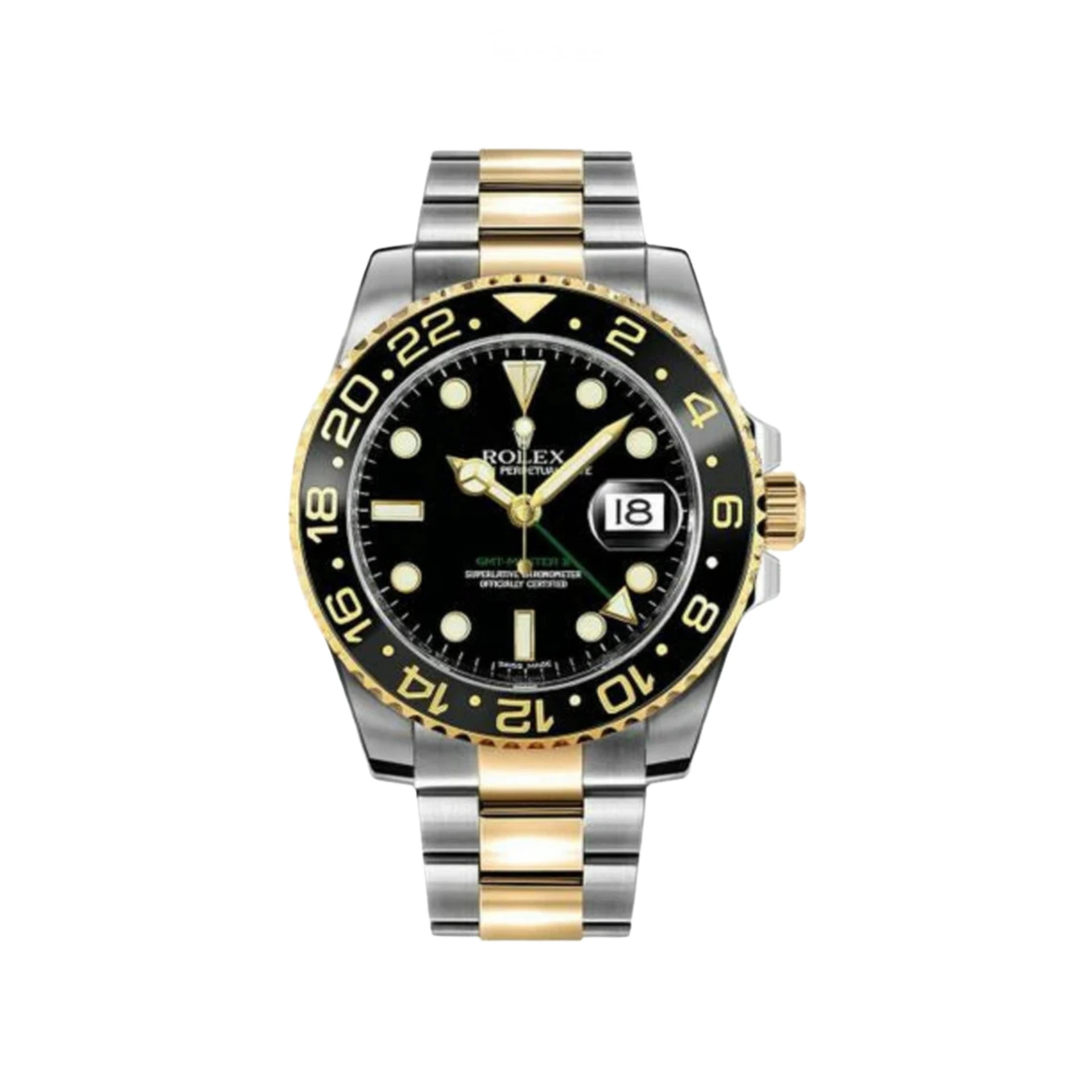 Rolex GMT-Master II – Black Dial Yellow Silver