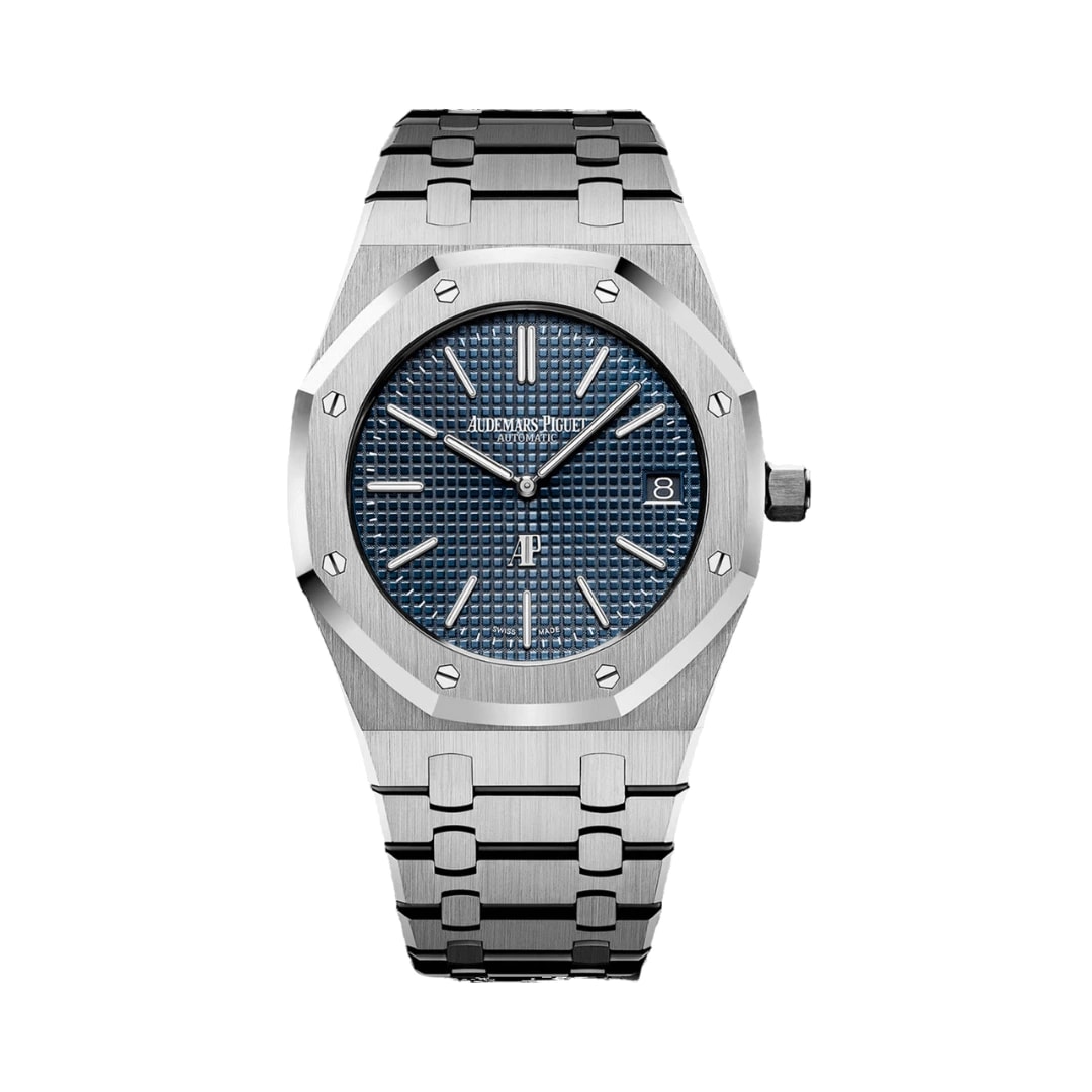 Audemars Piguet Royal Oak Selfwinding Stainless Steel Blue Dial Watch - 15202st 1240st 01