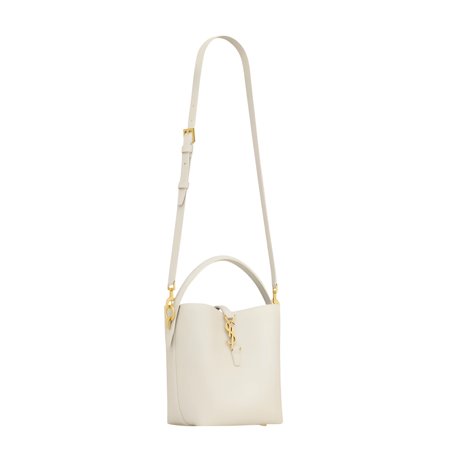 Saint Laurent Le 37 Shiny Leather White Vintage