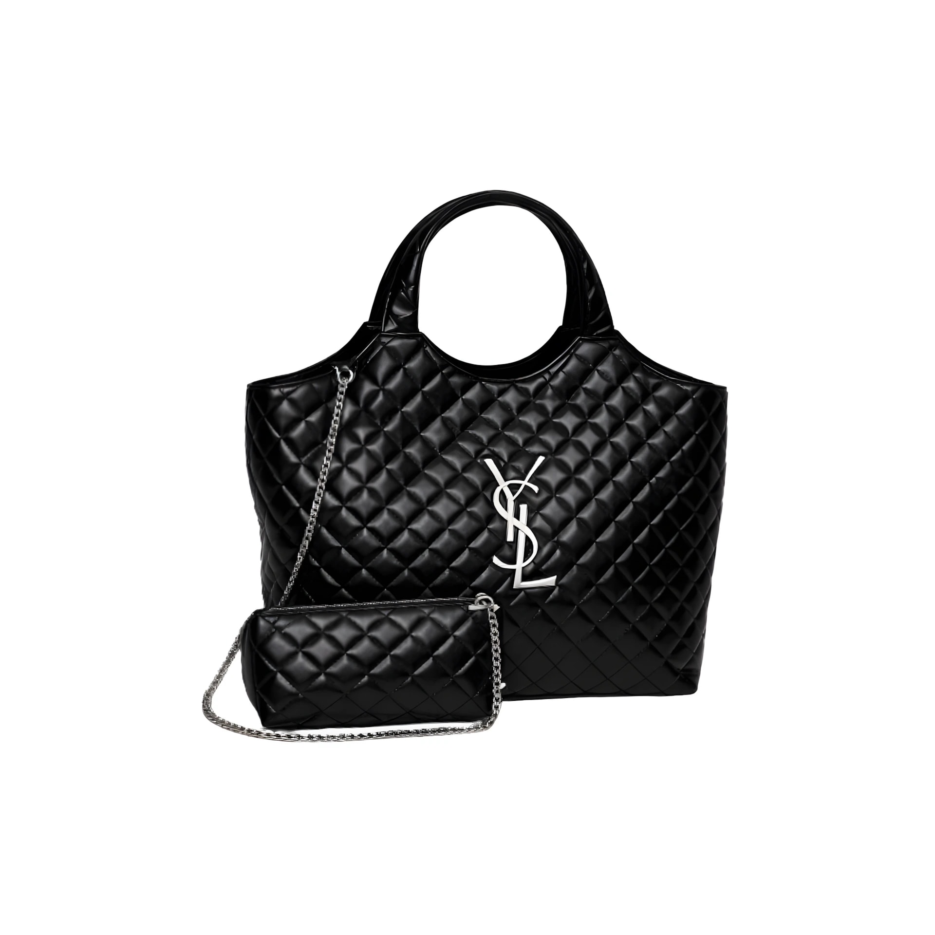 Saint Laurent Icare Maxi Quilted Lambskin Black