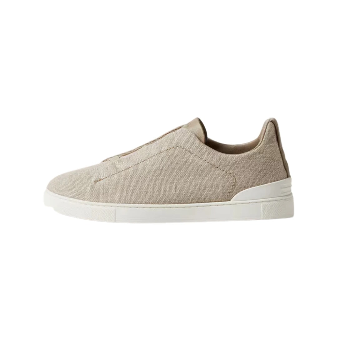Zegna Footwear | Triple Stitch Cotton Light Beige