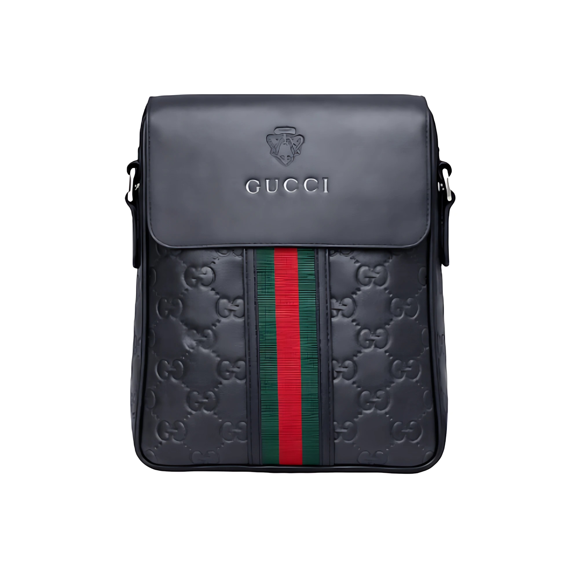 Gucci Bag GG Supreme Crocodile Black