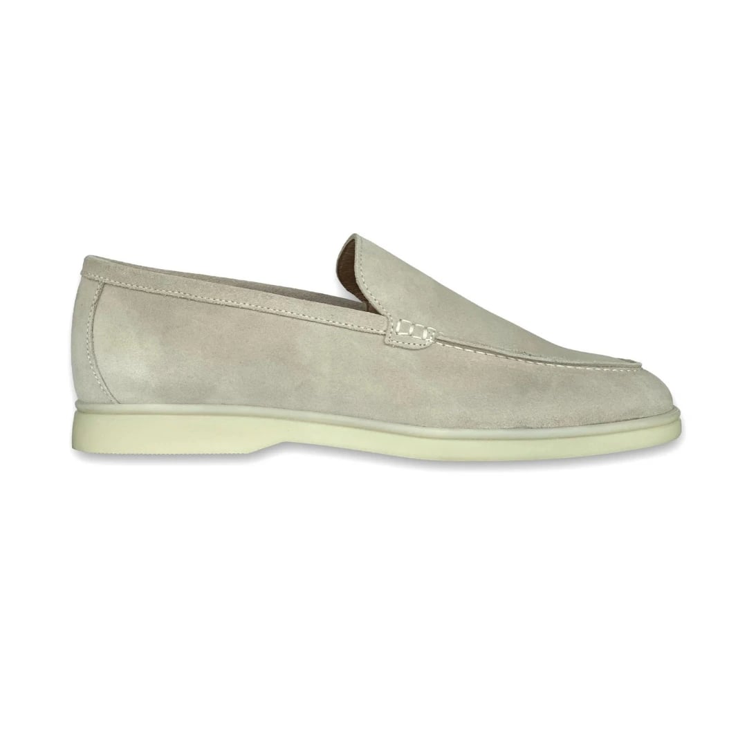 Loro Piana Summer Walk Suede Loafers – Linen