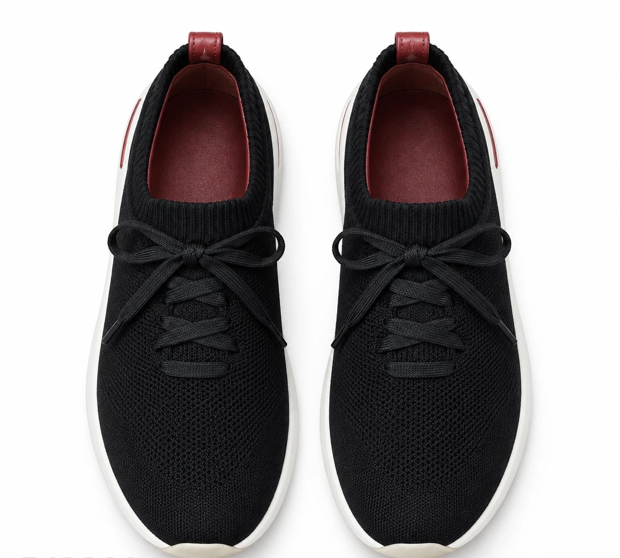 Loro Piana Footwear | Knit Lace-Up Black
