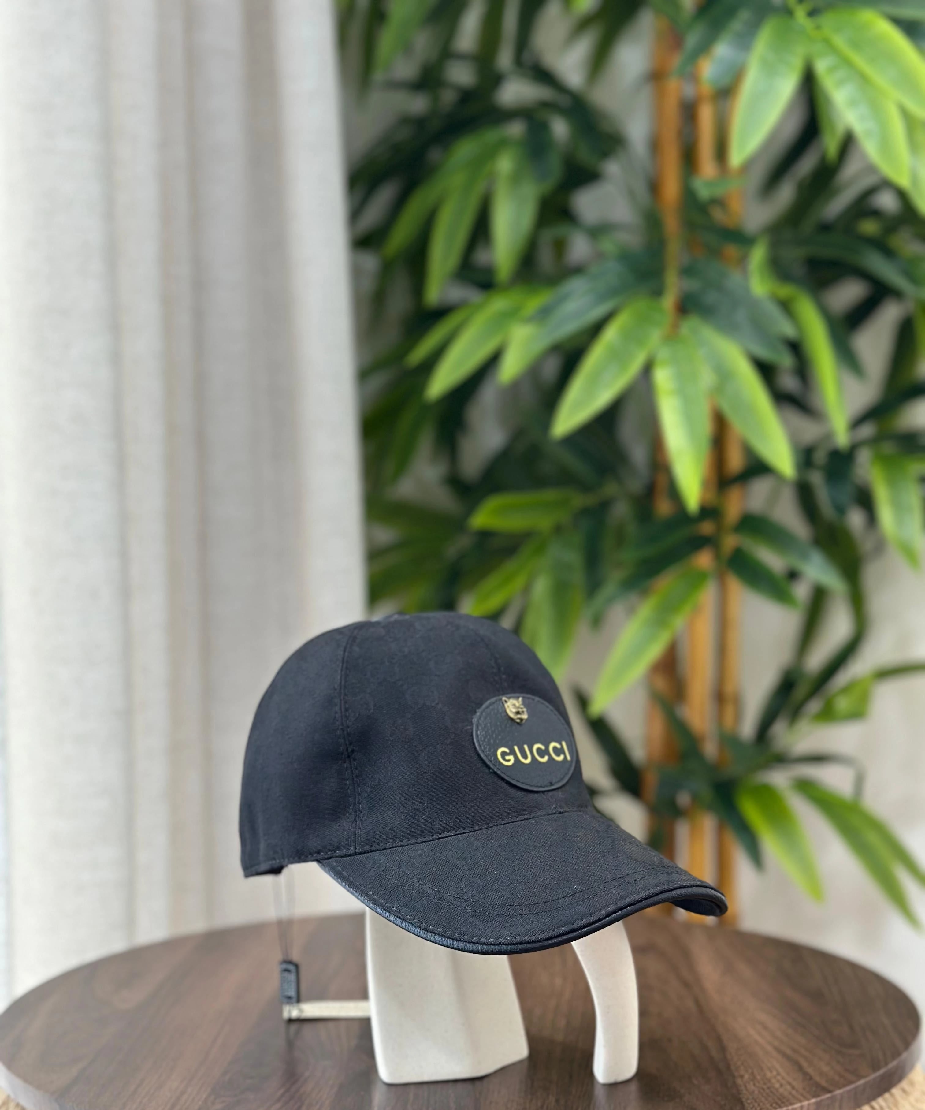 Gucci | GG Canvas Baseball Cap Leather Visor – Beige / Ebony / Pink